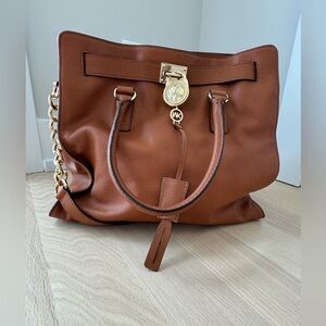 Michael Kors Hamilton Tote Bag Shoulder Bag Brown Perfect Condition